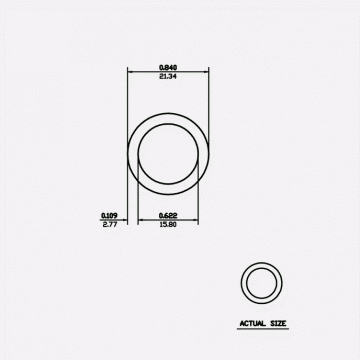 1/2" SCH40 .840 x .622 x .109 6061-T6 Mill Finish 20ft
