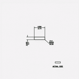 Rectangle Bar 0.125 X 0.5 6063-T5 Chrome 8ft