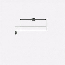 Rectangle Bar 0.375 X 3 6061-T6 Mill Finish 20ft