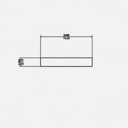 Rectangle Bar 0.5 X 3 6063-T5 Mill Finish 21ft