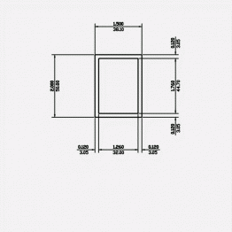 Rectangle Tube SC 2 X 1.5 X 0.125 6063-T5 Mill Finish 21ft