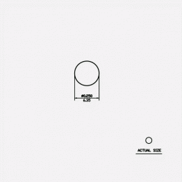 Round Bar 0.25 6063-T5 Chrome 12ft