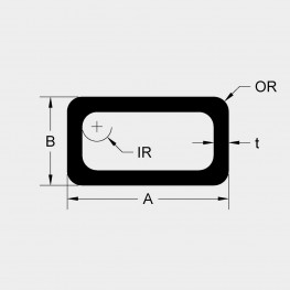 Rectangle Tube RC 6 X 4 X 0.25 X 0.375 6061-T6 Mill Finish 20ft